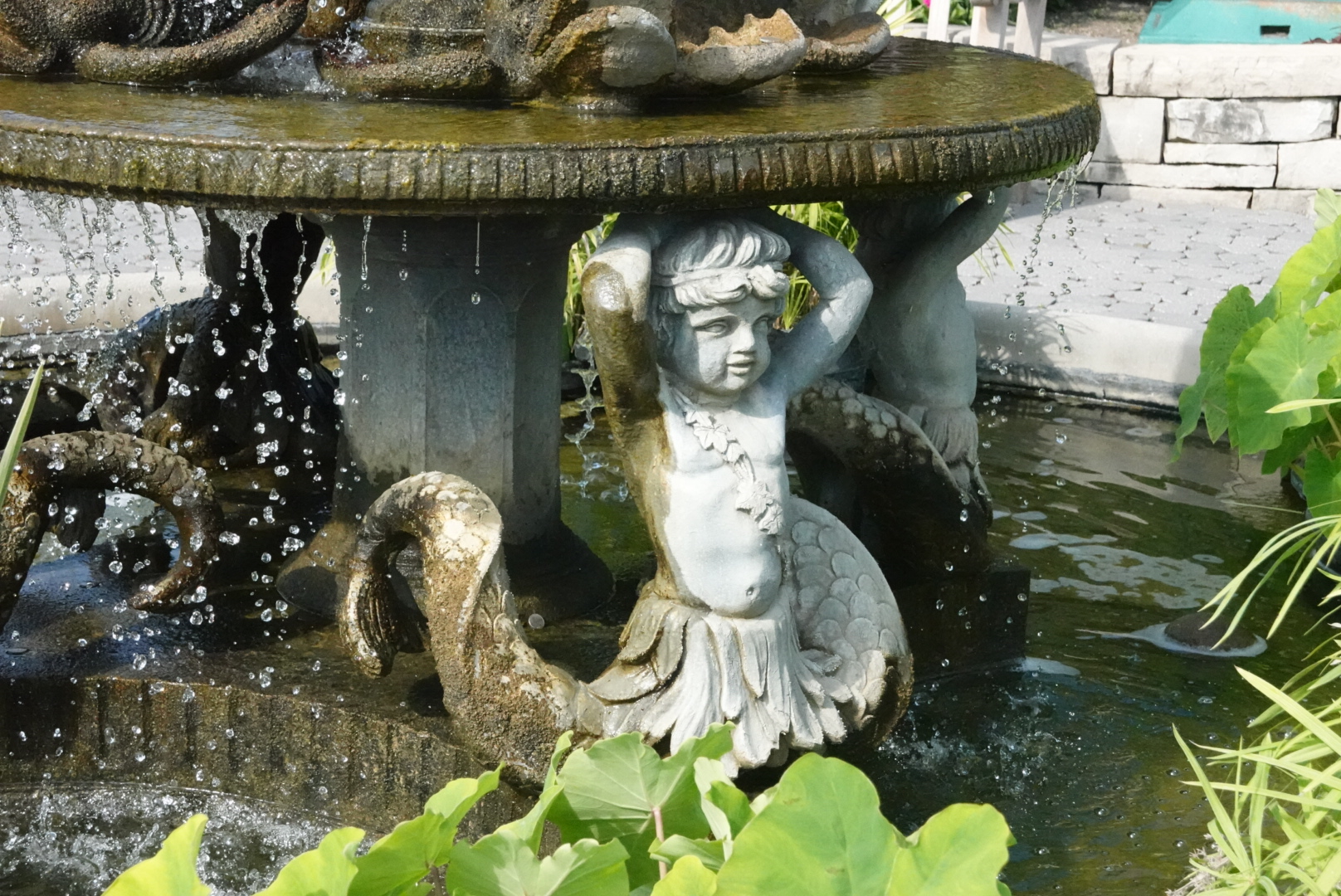 Fountain with dripping water