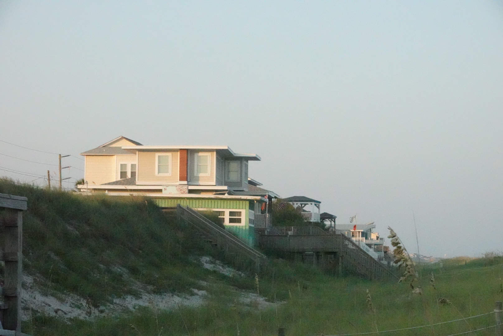 Shot of beachfront homes