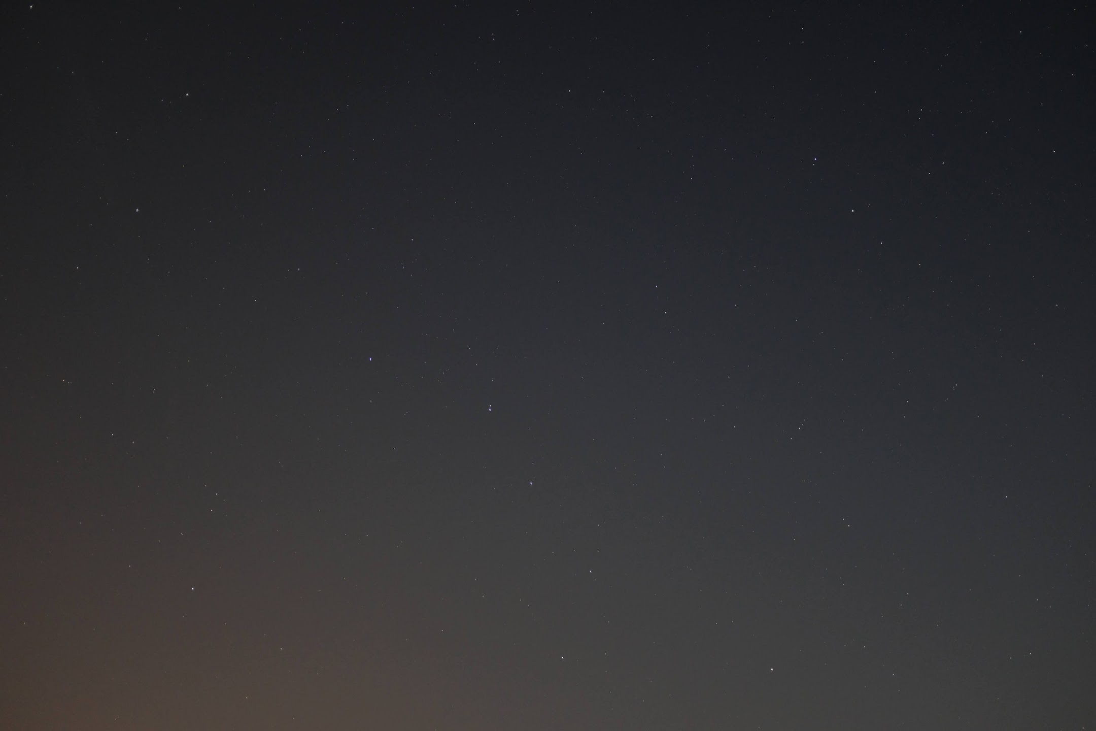 Shot of the night sky at Topsail Beach, with higher exposure